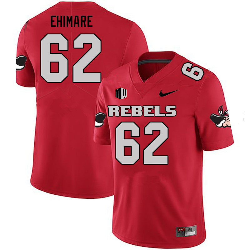 Men #62 Eliel Ehimare UNLV Rebels College Football Jerseys Sale-Scarlet